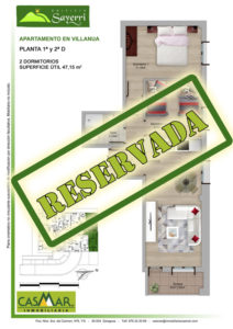 Inmobiliaria Casmar - Pisos Pirineo - Pisos Villanua - PLANTA 1 - D - Reservada