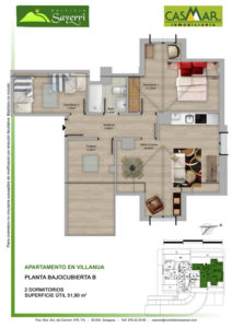 Inmobiliaria Casmar - Pisos Pirineo - Pisos Villanua - PLANTA BAJOCUBIERTA - B
